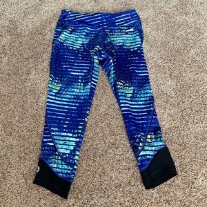blue and black leggings